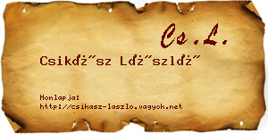 Csikász László névjegykártya